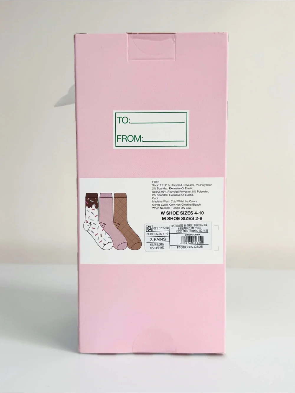 Sockingly Sweet Ice Cream Crew Socks Gift Box Set 3 Pack NWT